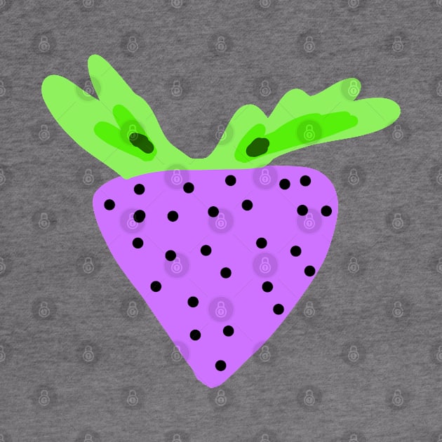 Purple strawberry fruit art design by Artistic_st